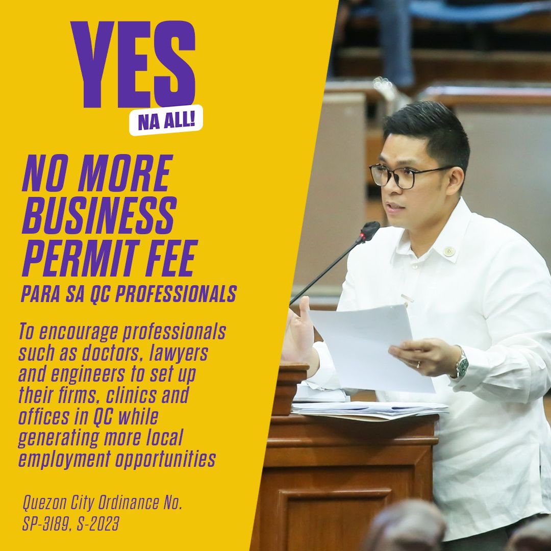 Anton Reyes Pushes Pro-Progress Ordinances for QC District 3 Professionals